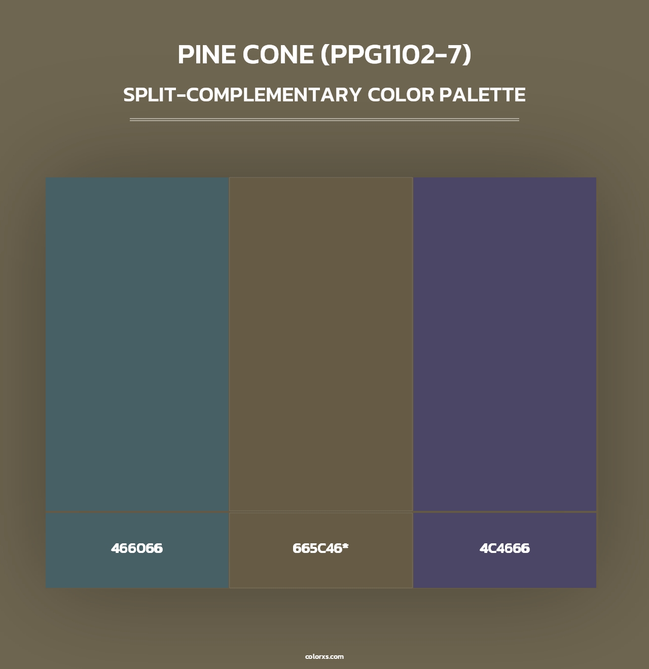 Pine Cone (PPG1102-7) - Split-Complementary Color Palette