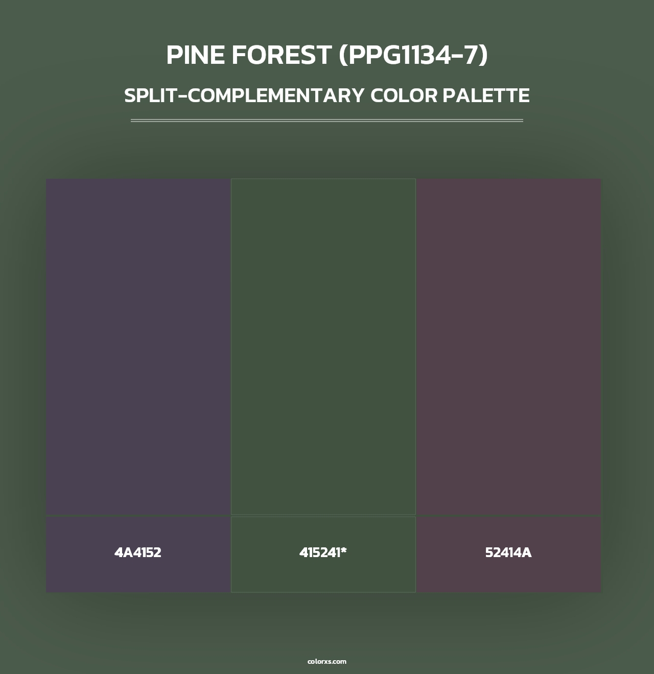 Pine Forest (PPG1134-7) - Split-Complementary Color Palette