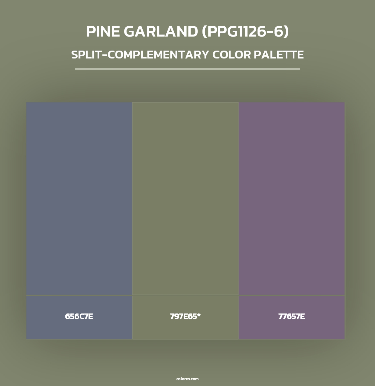 Pine Garland (PPG1126-6) - Split-Complementary Color Palette