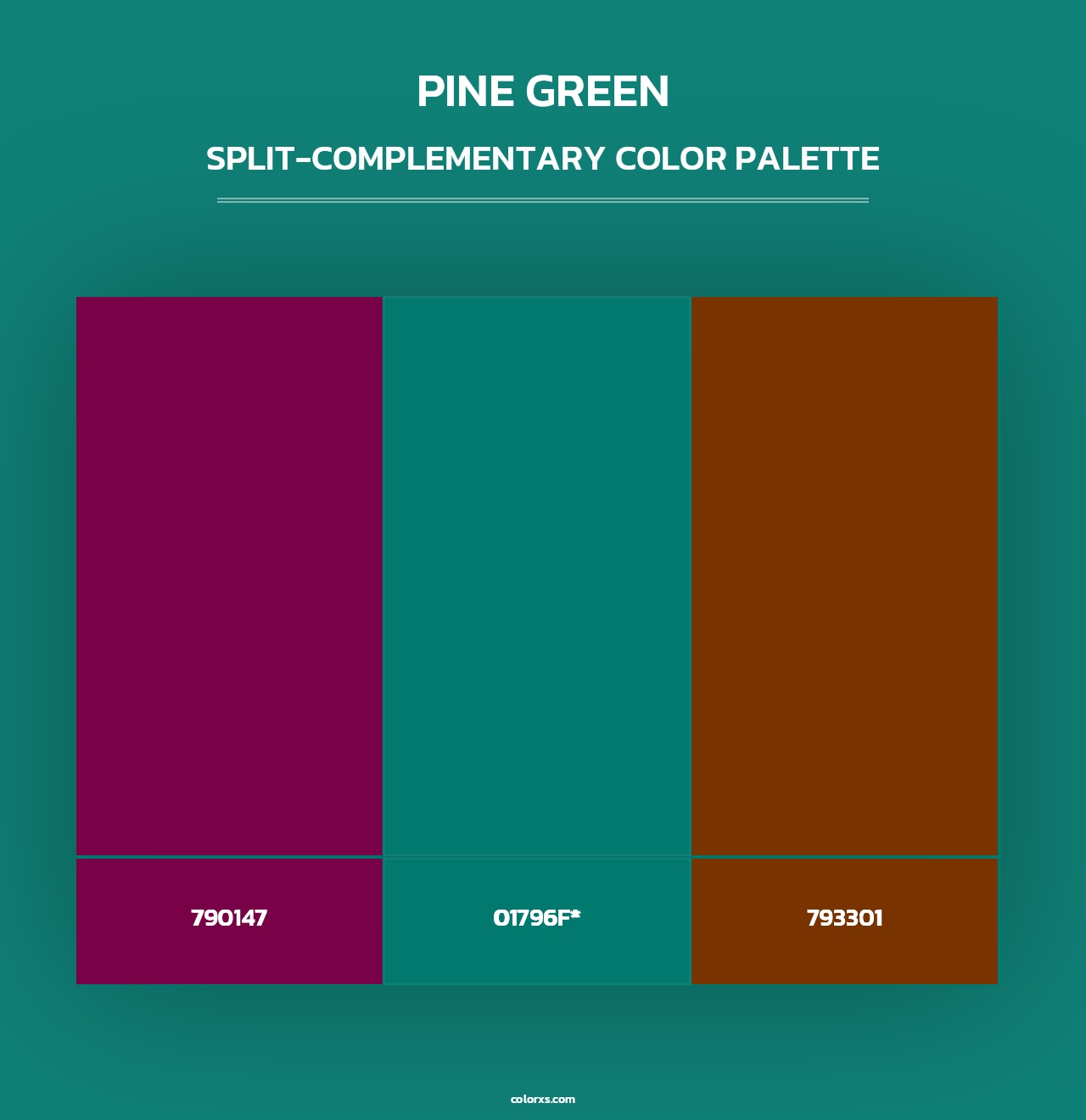 Pine Green - Split-Complementary Color Palette