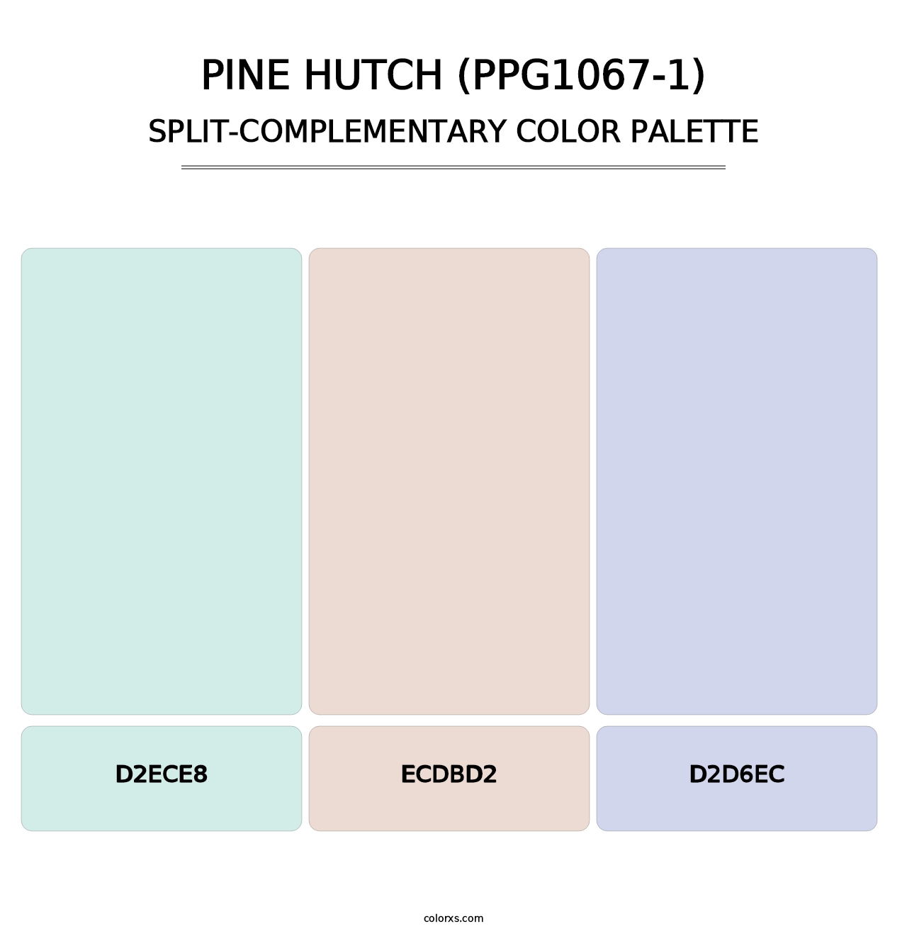 Pine Hutch (PPG1067-1) - Split-Complementary Color Palette