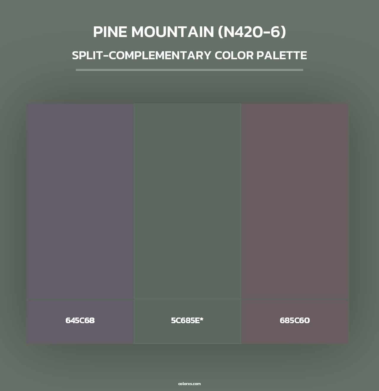 Pine Mountain (N420-6) - Split-Complementary Color Palette
