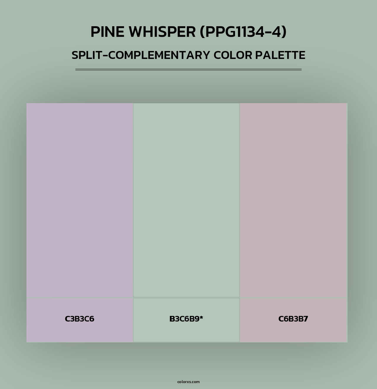 Pine Whisper (PPG1134-4) - Split-Complementary Color Palette