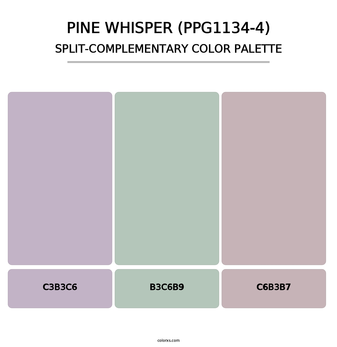 Pine Whisper (PPG1134-4) - Split-Complementary Color Palette