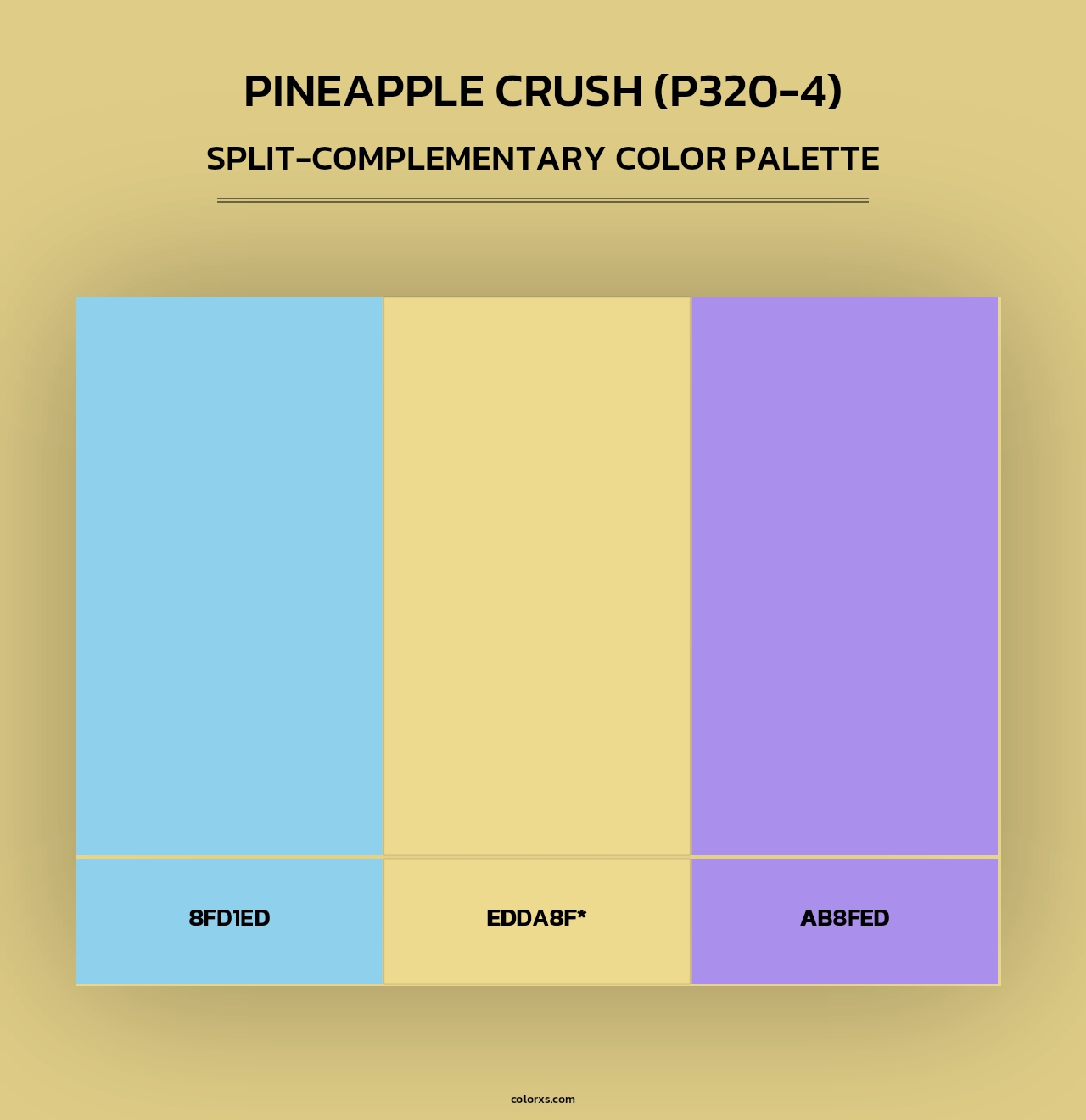 Pineapple Crush (P320-4) - Split-Complementary Color Palette