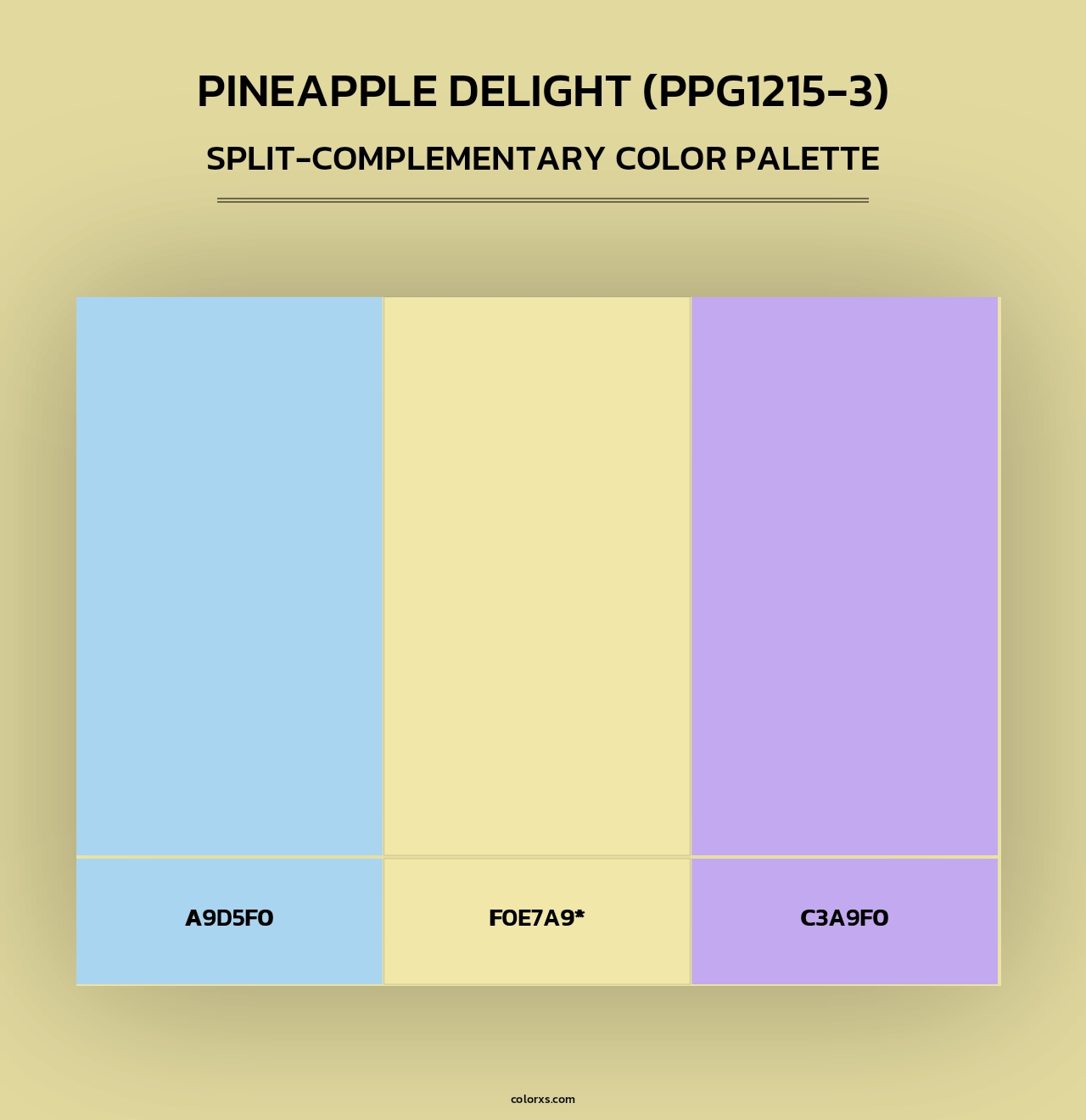 Pineapple Delight (PPG1215-3) - Split-Complementary Color Palette