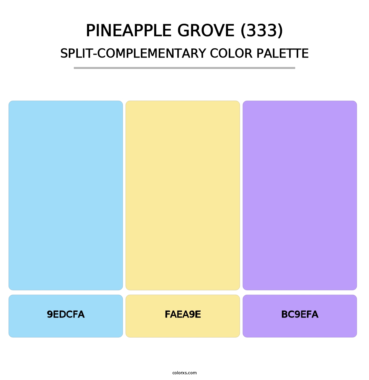 Pineapple Grove (333) - Split-Complementary Color Palette