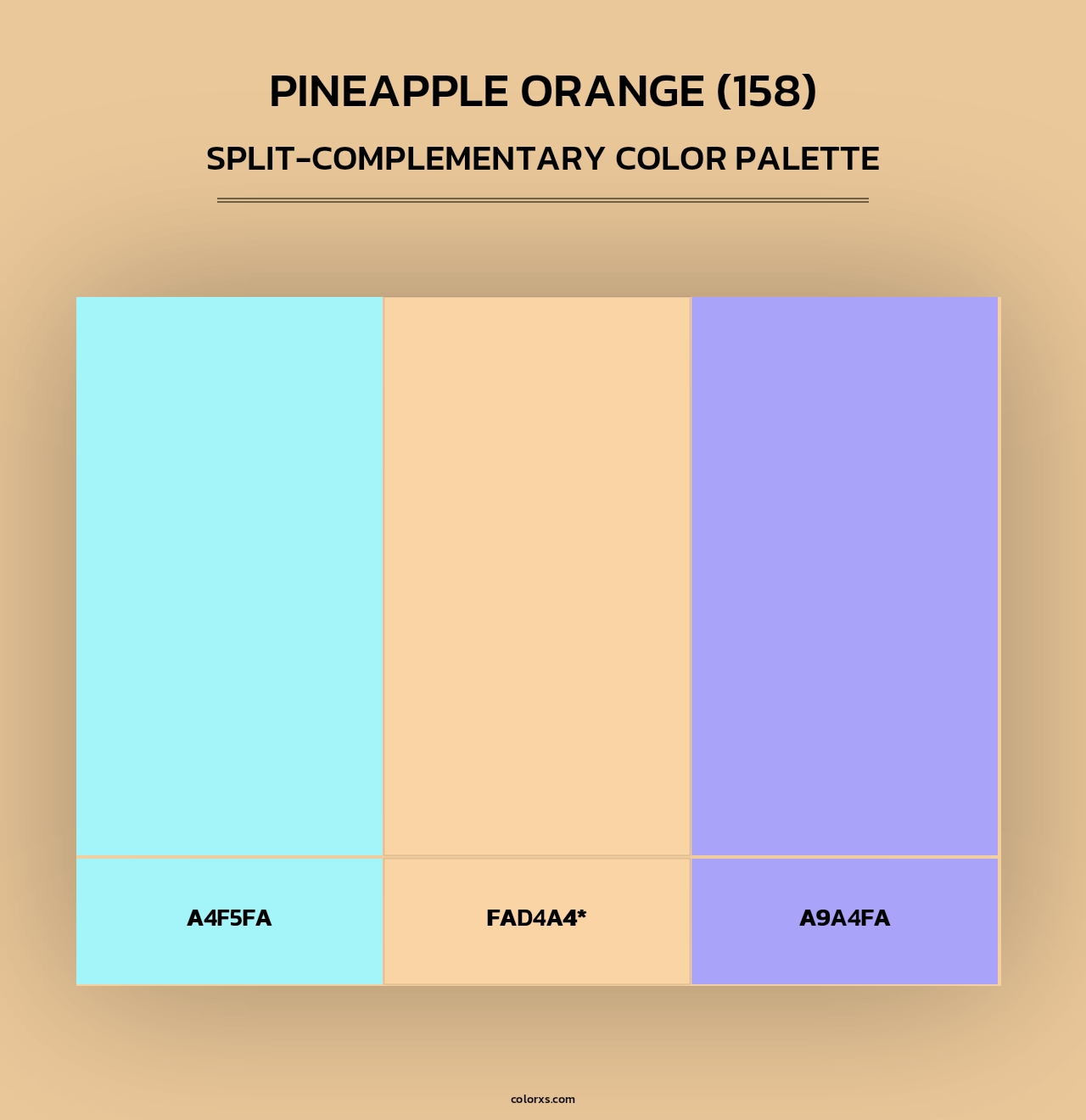 Pineapple Orange (158) - Split-Complementary Color Palette