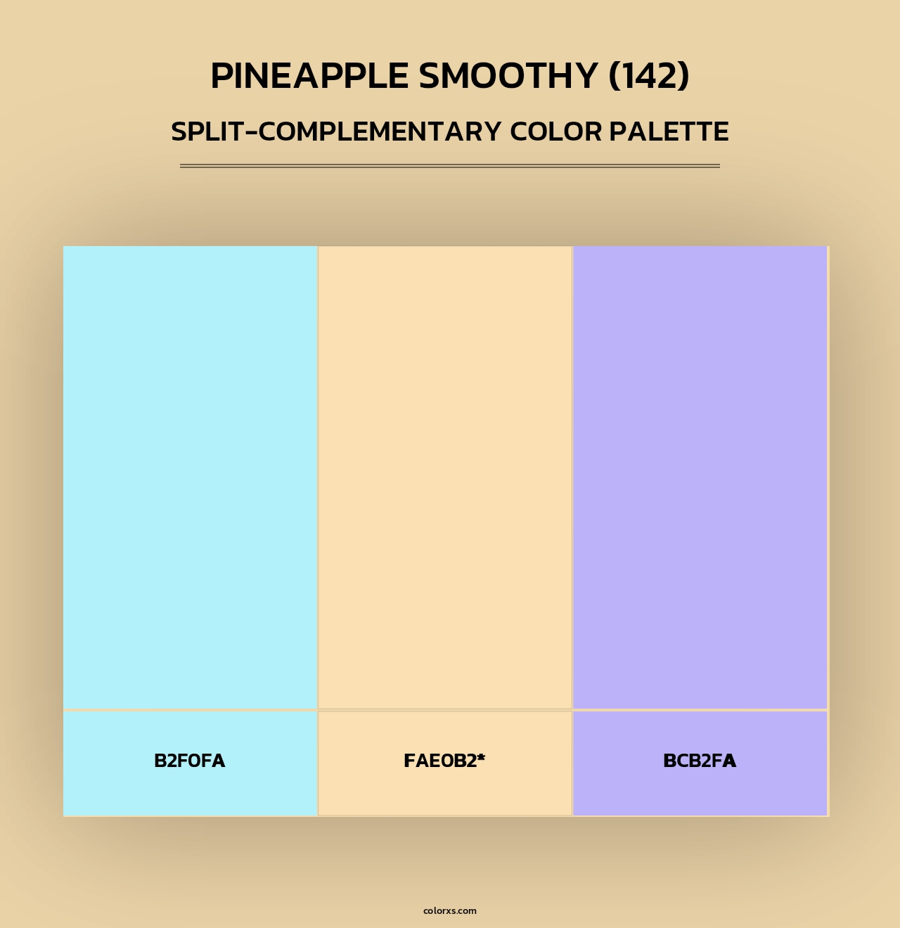 Pineapple Smoothy (142) - Split-Complementary Color Palette