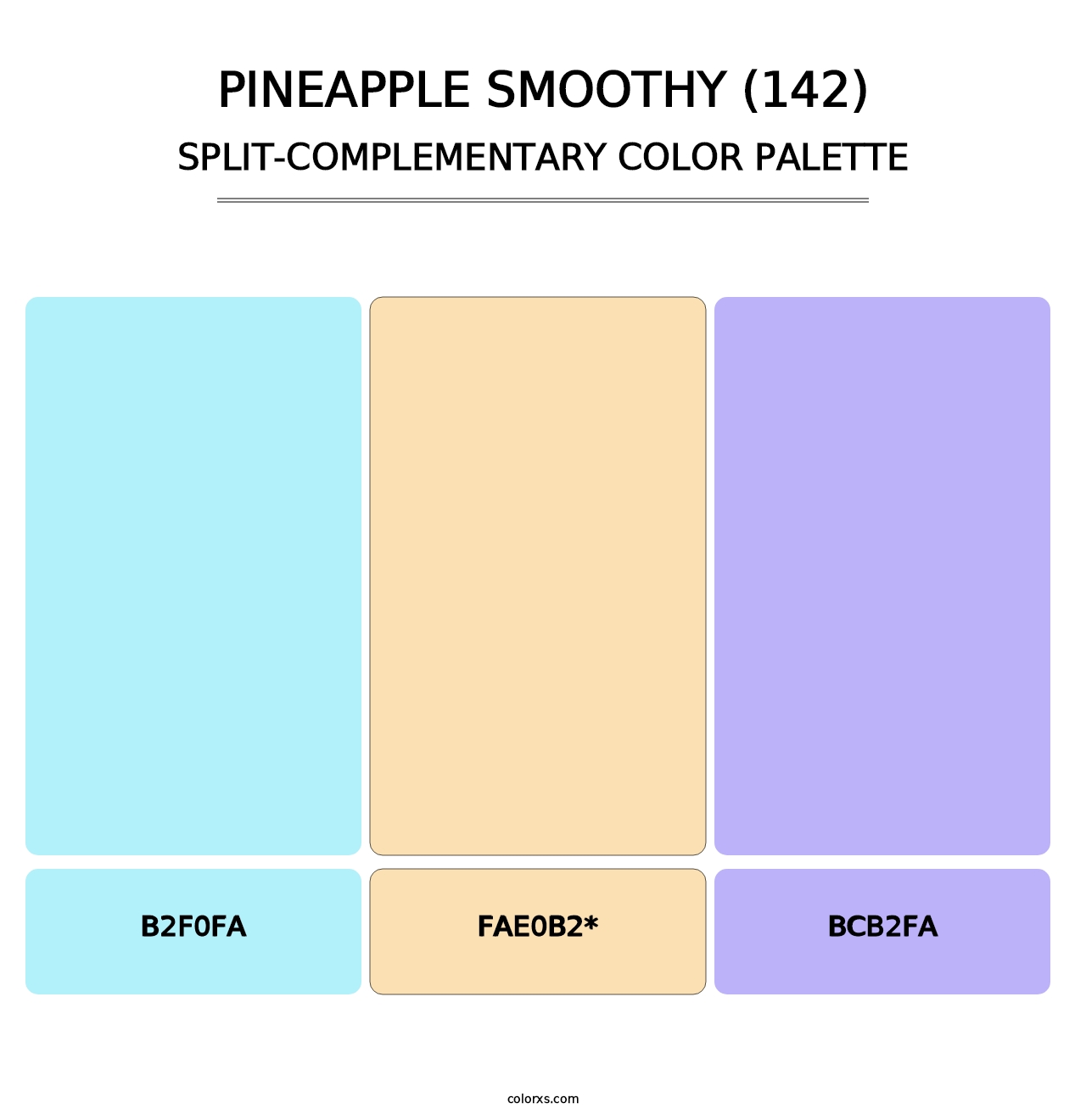 Pineapple Smoothy (142) - Split-Complementary Color Palette