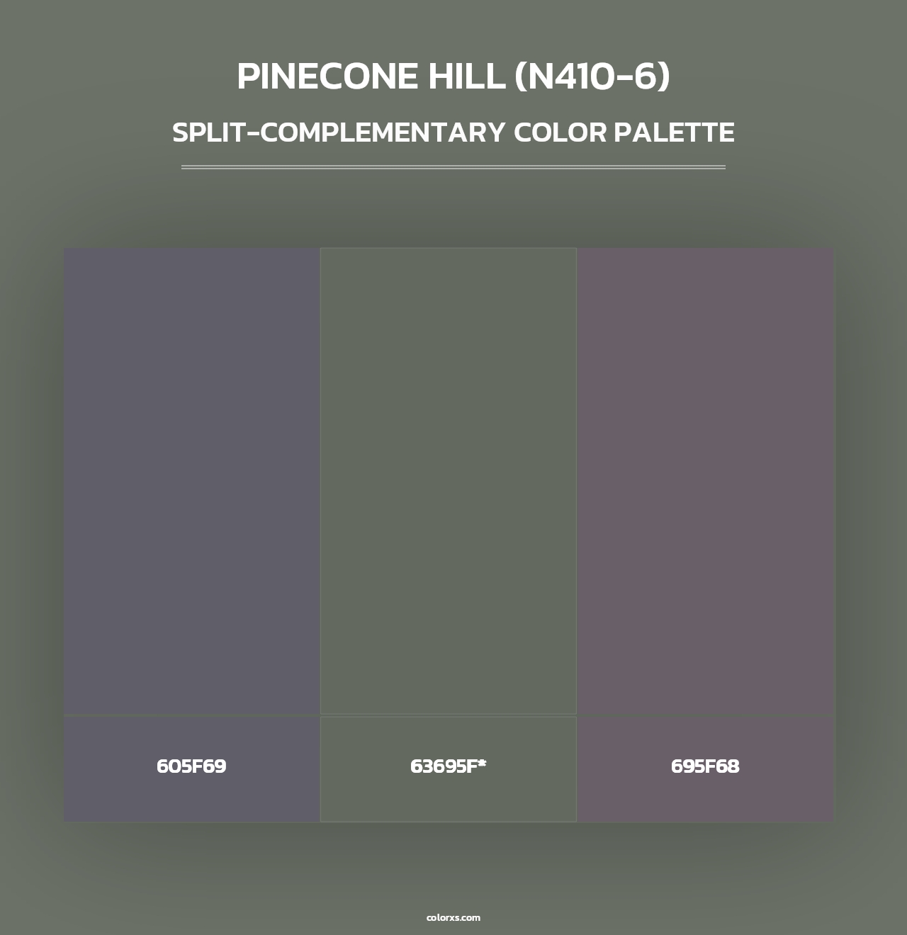 Pinecone Hill (N410-6) - Split-Complementary Color Palette