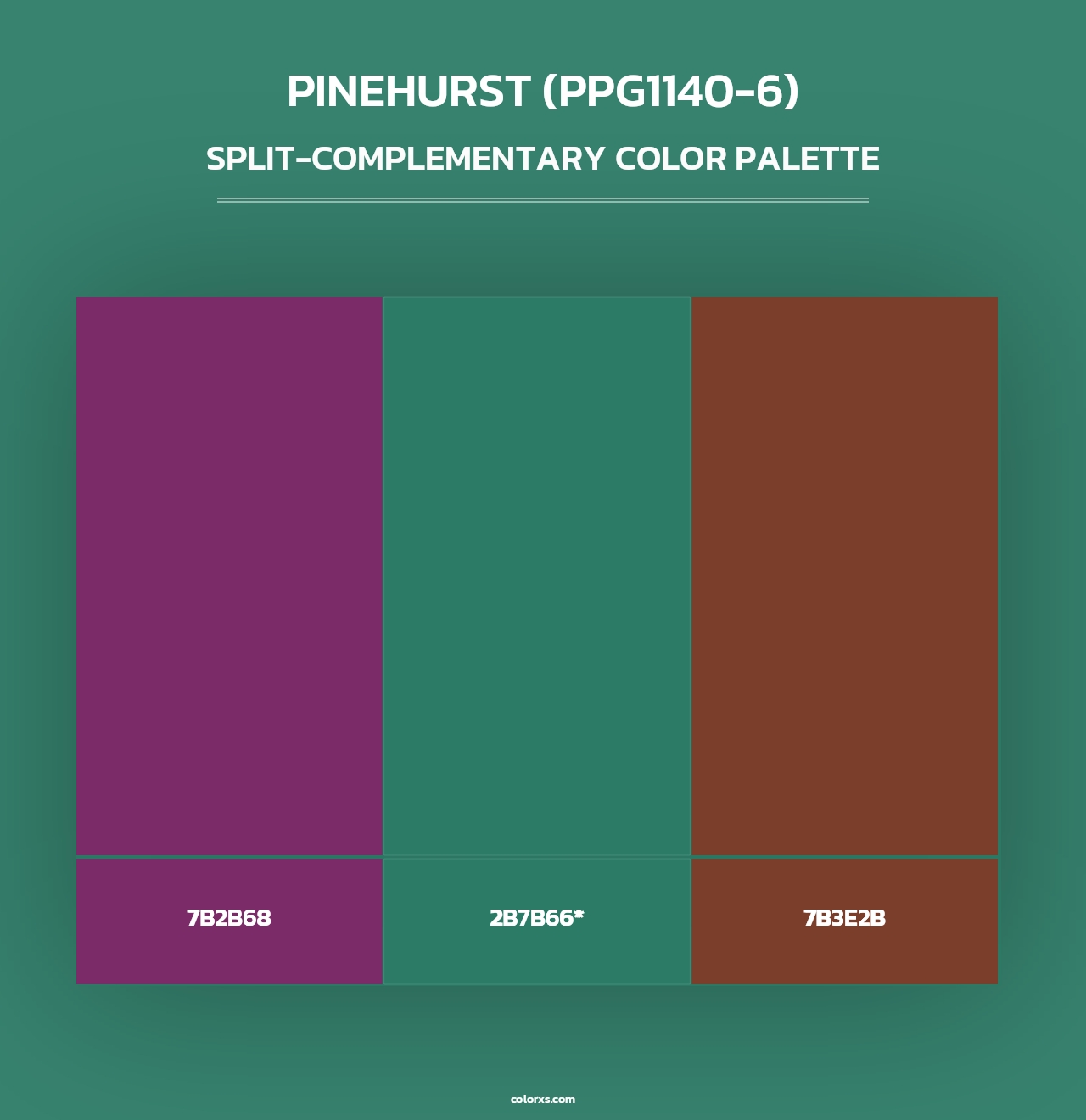 Pinehurst (PPG1140-6) - Split-Complementary Color Palette