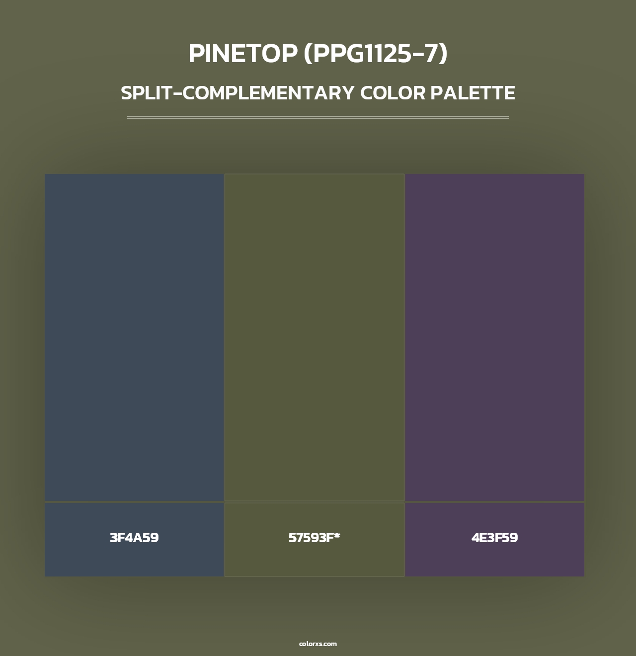 Pinetop (PPG1125-7) - Split-Complementary Color Palette