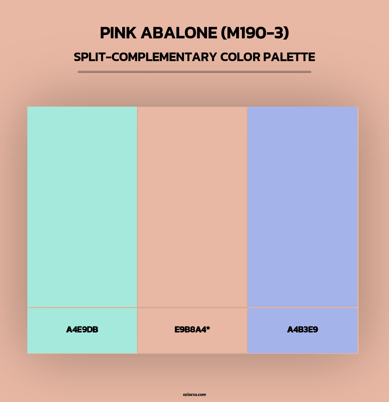 Pink Abalone (M190-3) - Split-Complementary Color Palette
