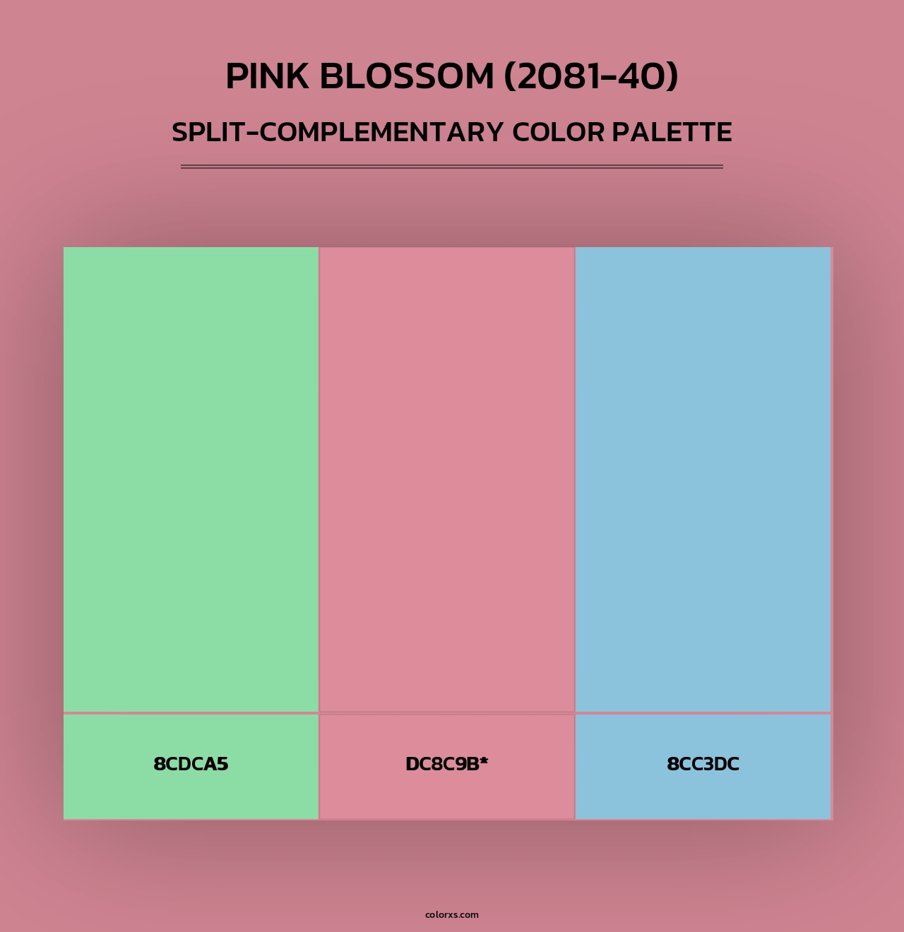 Pink Blossom (2081-40) - Split-Complementary Color Palette