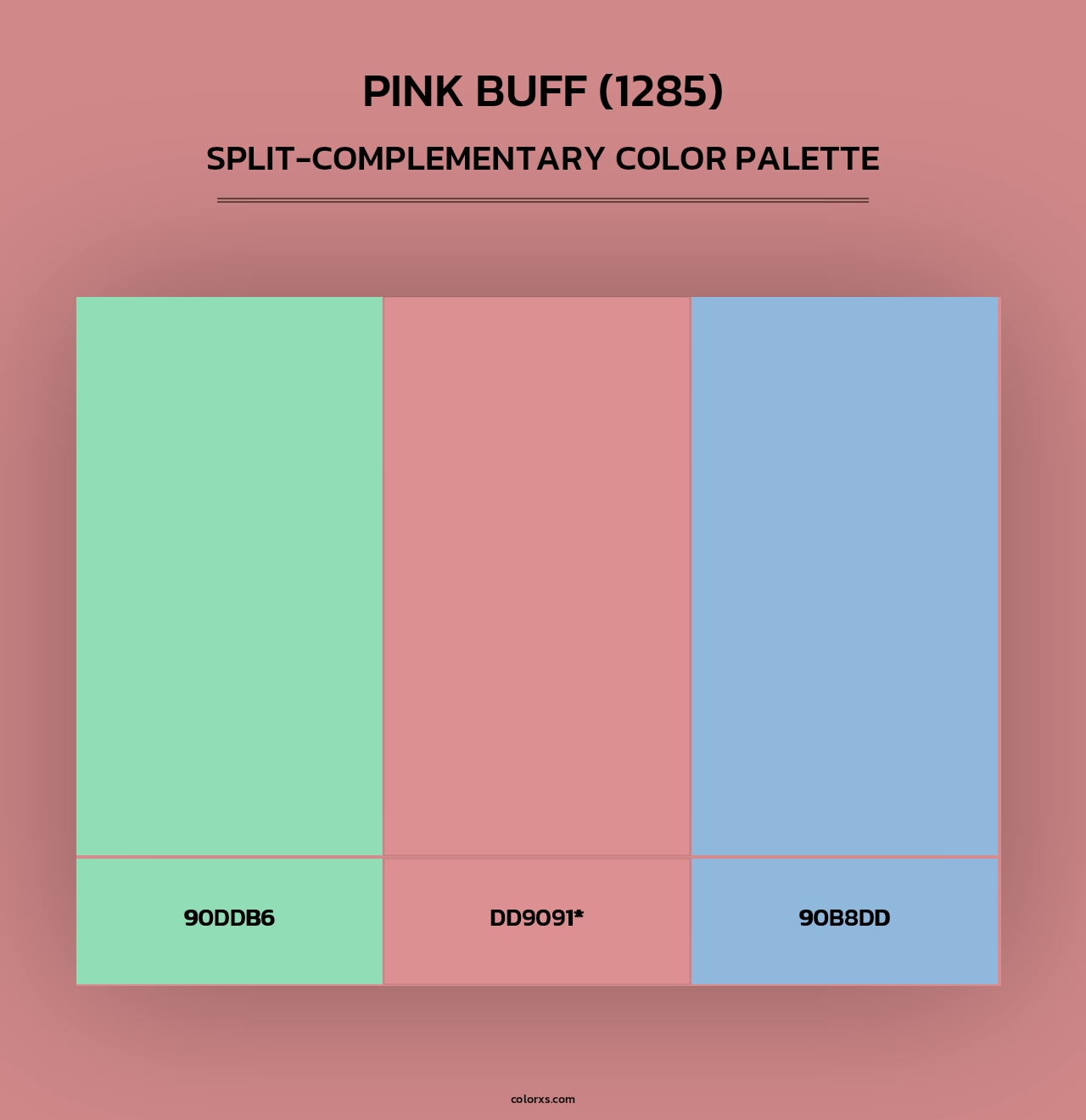 Pink Buff (1285) - Split-Complementary Color Palette