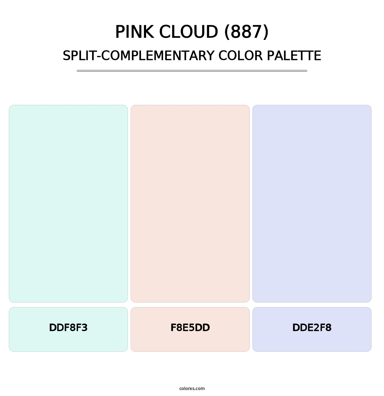 Pink Cloud (887) - Split-Complementary Color Palette