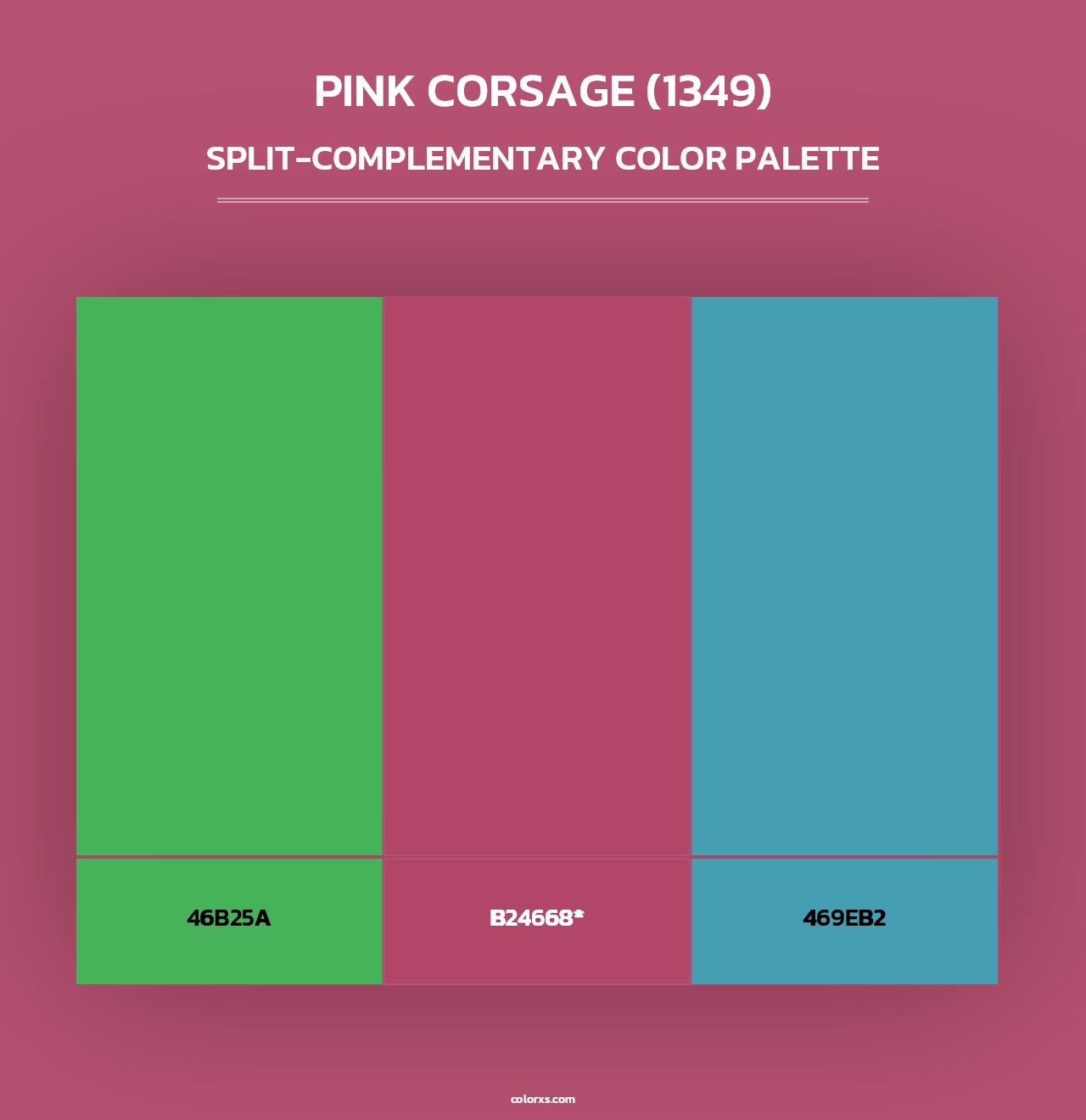 Pink Corsage (1349) - Split-Complementary Color Palette