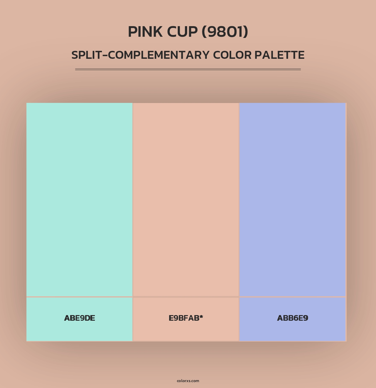 Pink Cup (9801) - Split-Complementary Color Palette