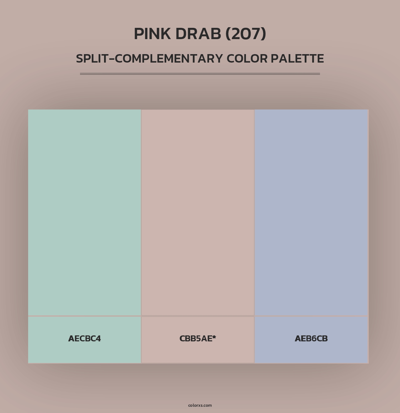 Pink Drab (207) - Split-Complementary Color Palette