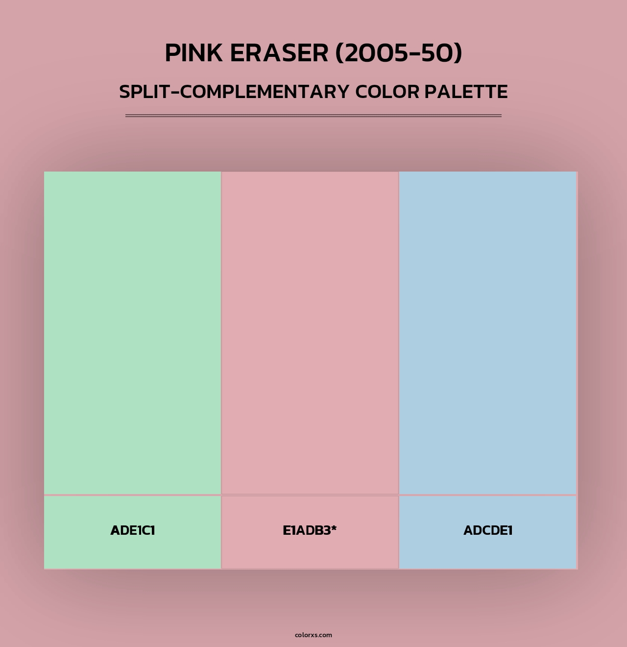 Pink Eraser (2005-50) - Split-Complementary Color Palette