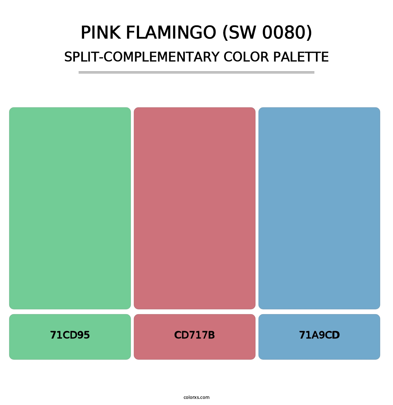 Pink Flamingo (SW 0080) - Split-Complementary Color Palette