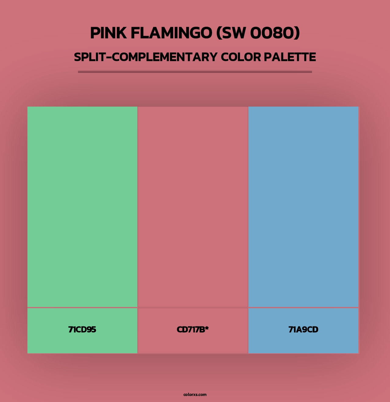 Pink Flamingo (SW 0080) - Split-Complementary Color Palette