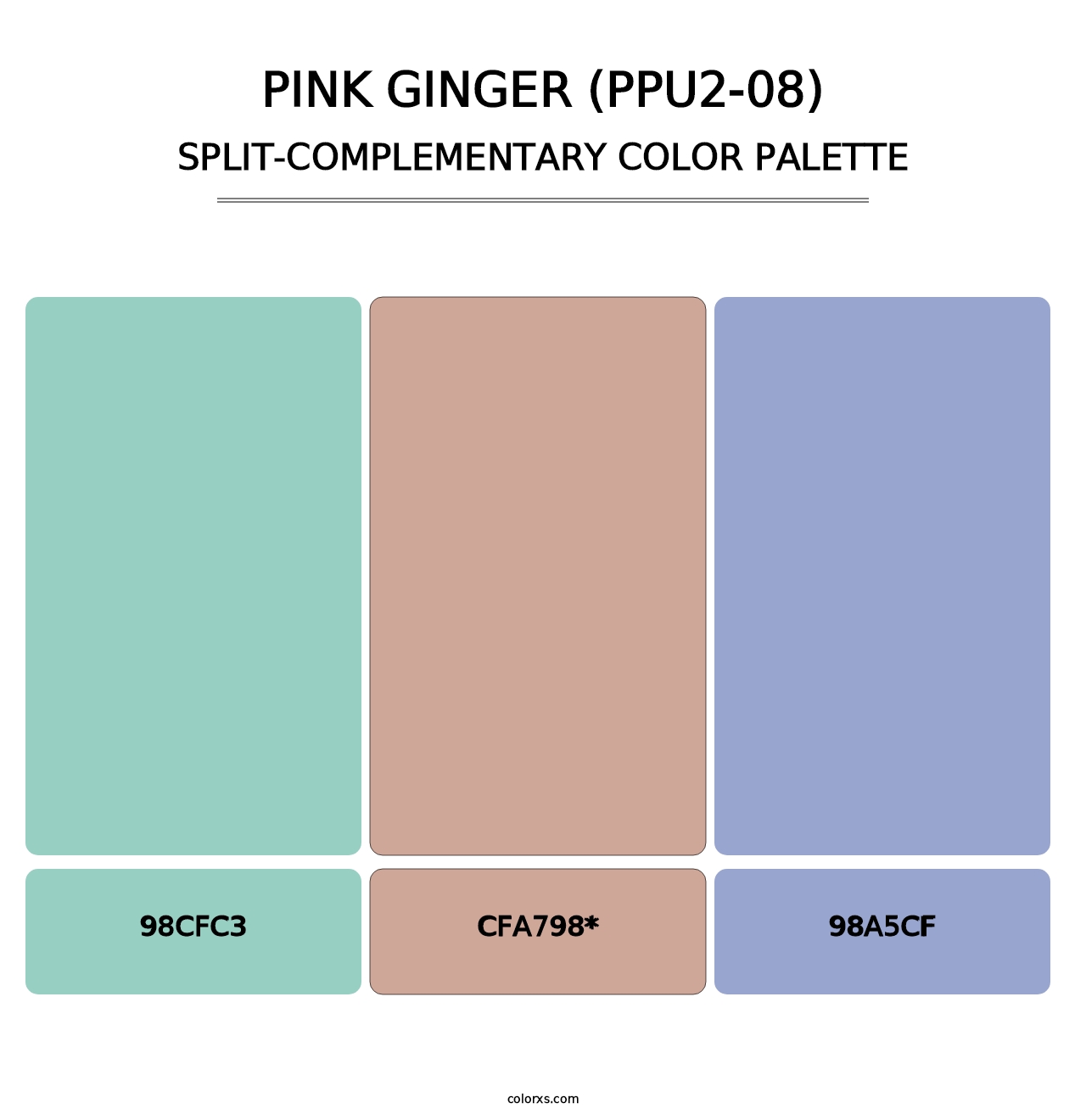 Pink Ginger (PPU2-08) - Split-Complementary Color Palette