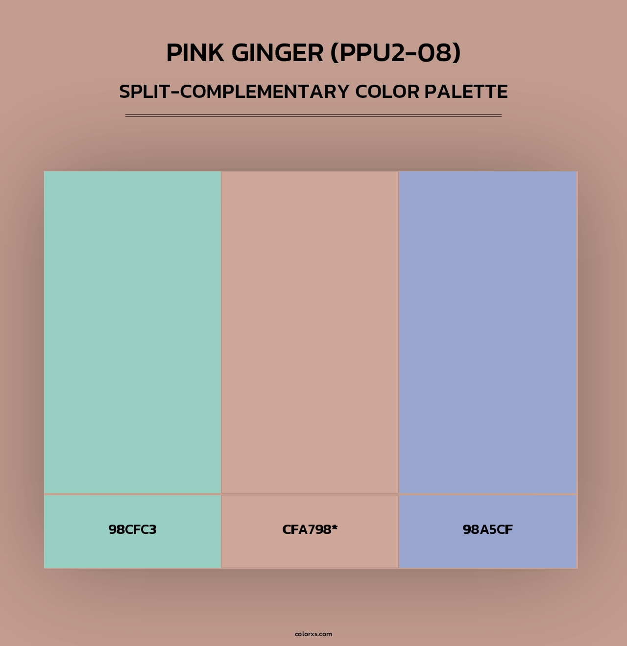 Pink Ginger (PPU2-08) - Split-Complementary Color Palette