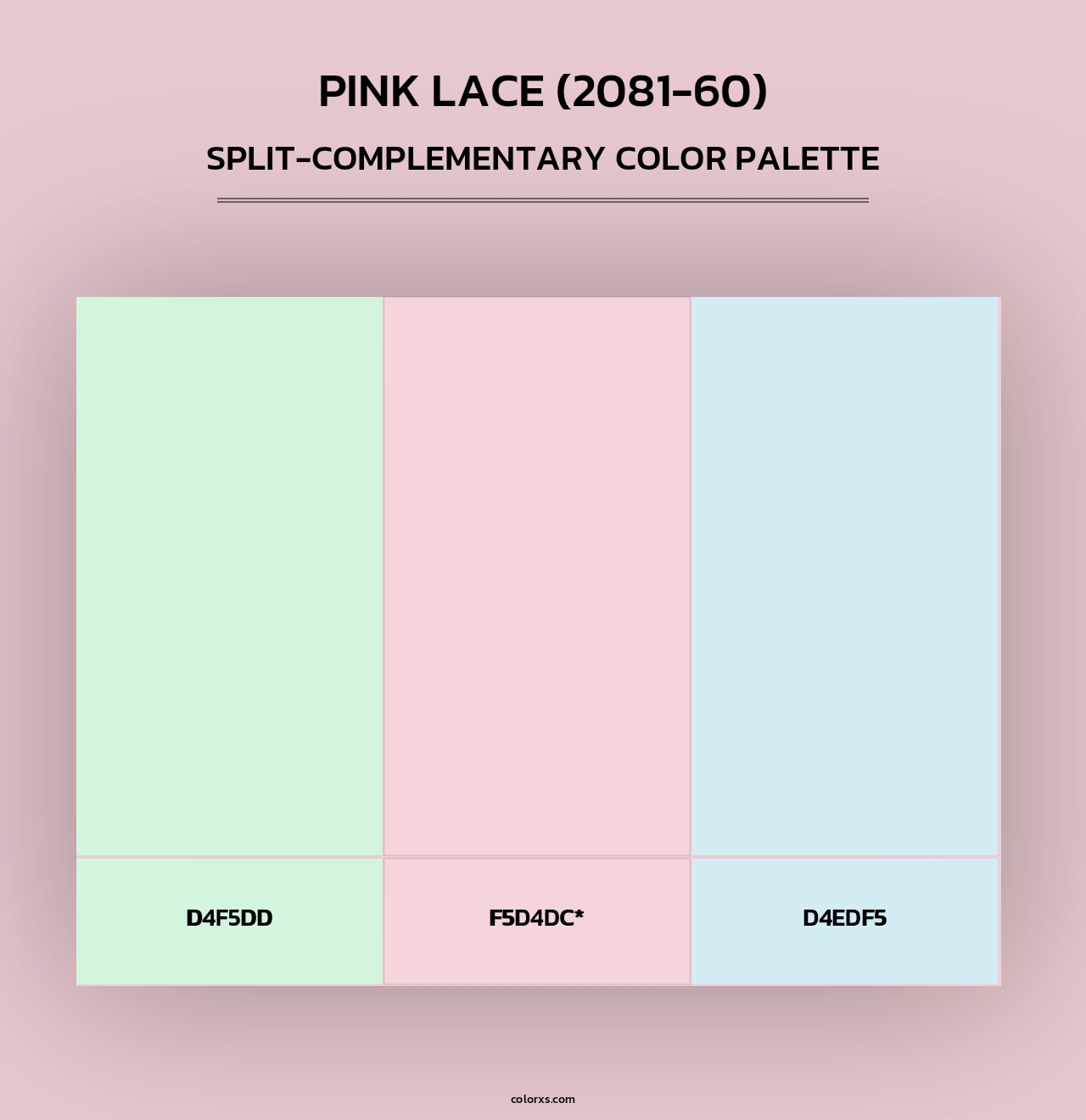 Pink Lace (2081-60) - Split-Complementary Color Palette