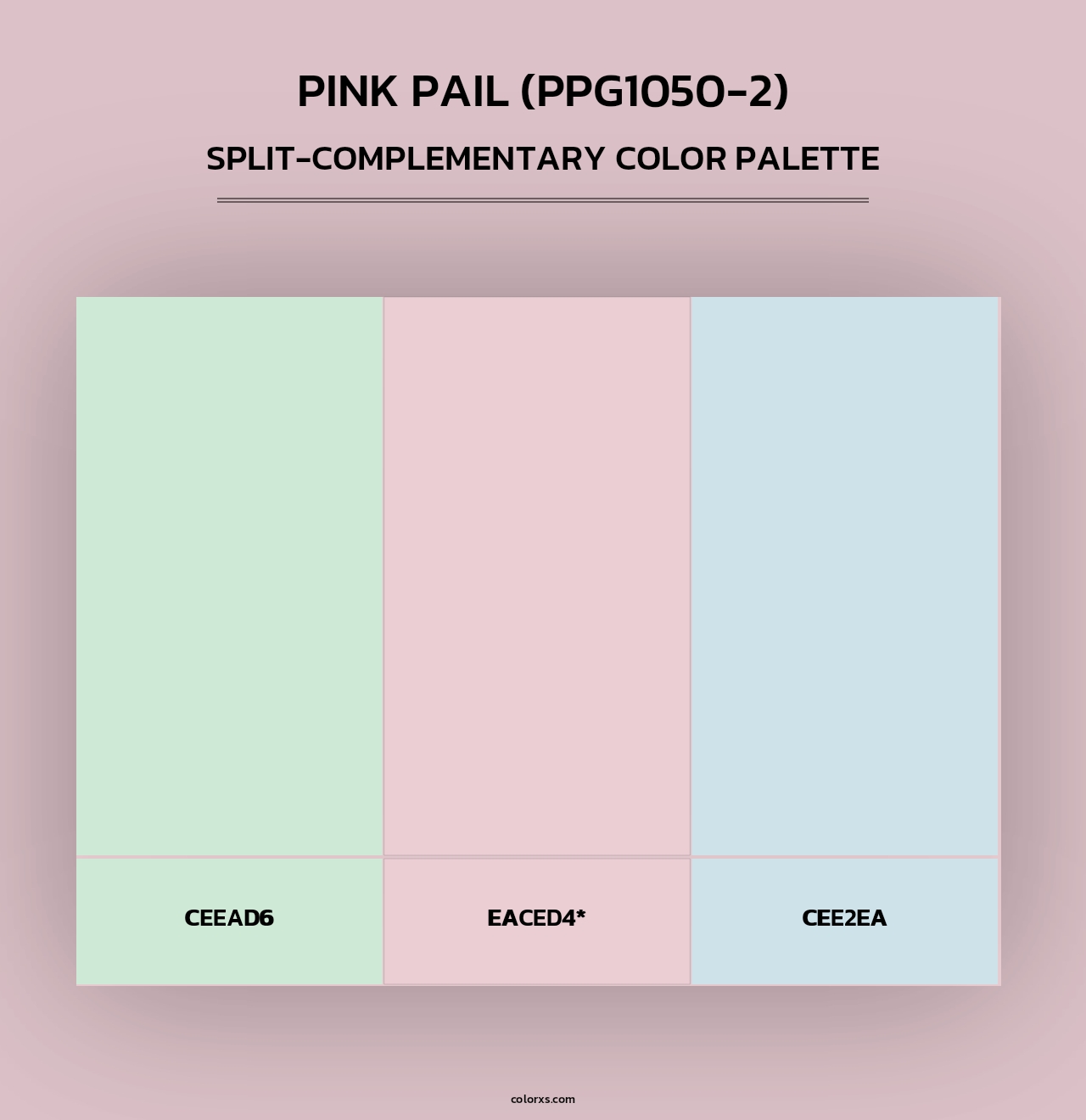 Pink Pail (PPG1050-2) - Split-Complementary Color Palette