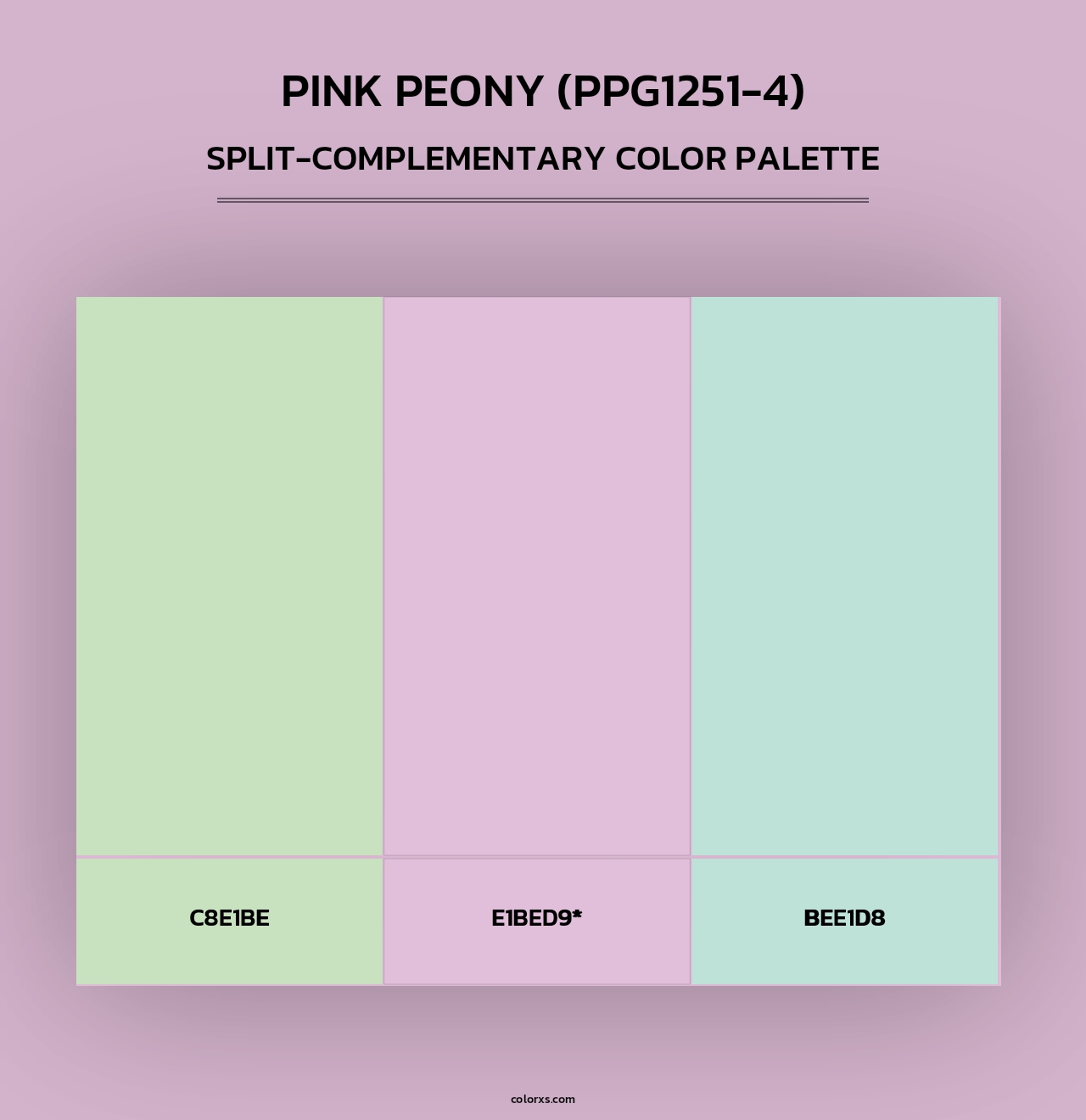 Pink Peony (PPG1251-4) - Split-Complementary Color Palette
