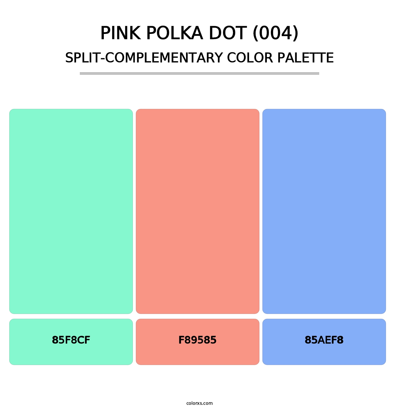 Pink Polka Dot (004) - Split-Complementary Color Palette