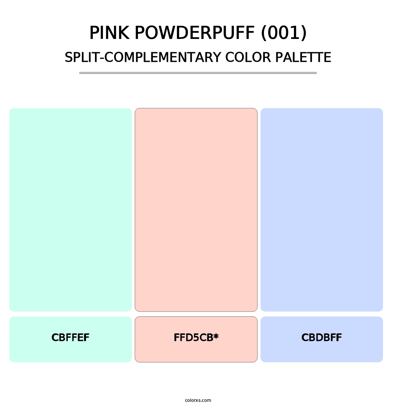 Pink Powderpuff (001) - Split-Complementary Color Palette