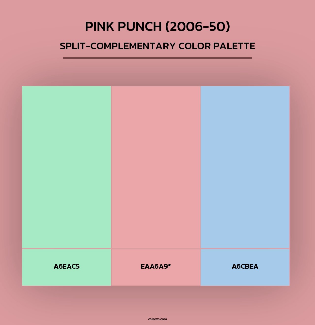 Pink Punch (2006-50) - Split-Complementary Color Palette