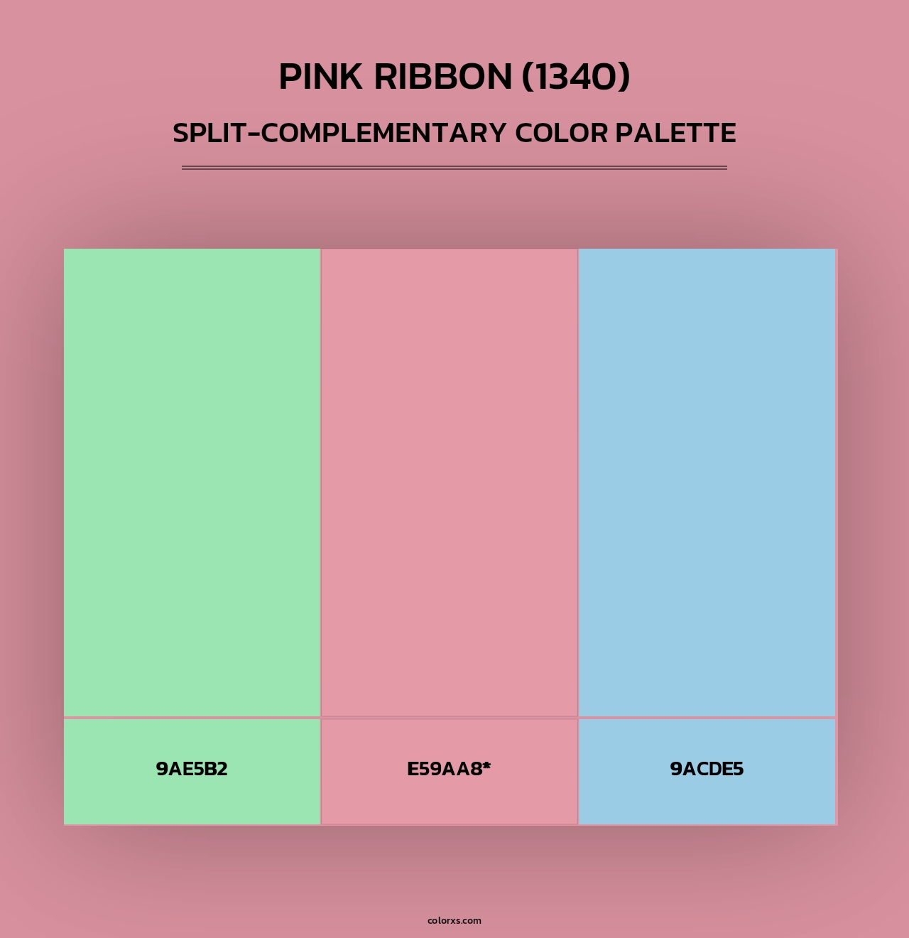 Pink Ribbon (1340) - Split-Complementary Color Palette