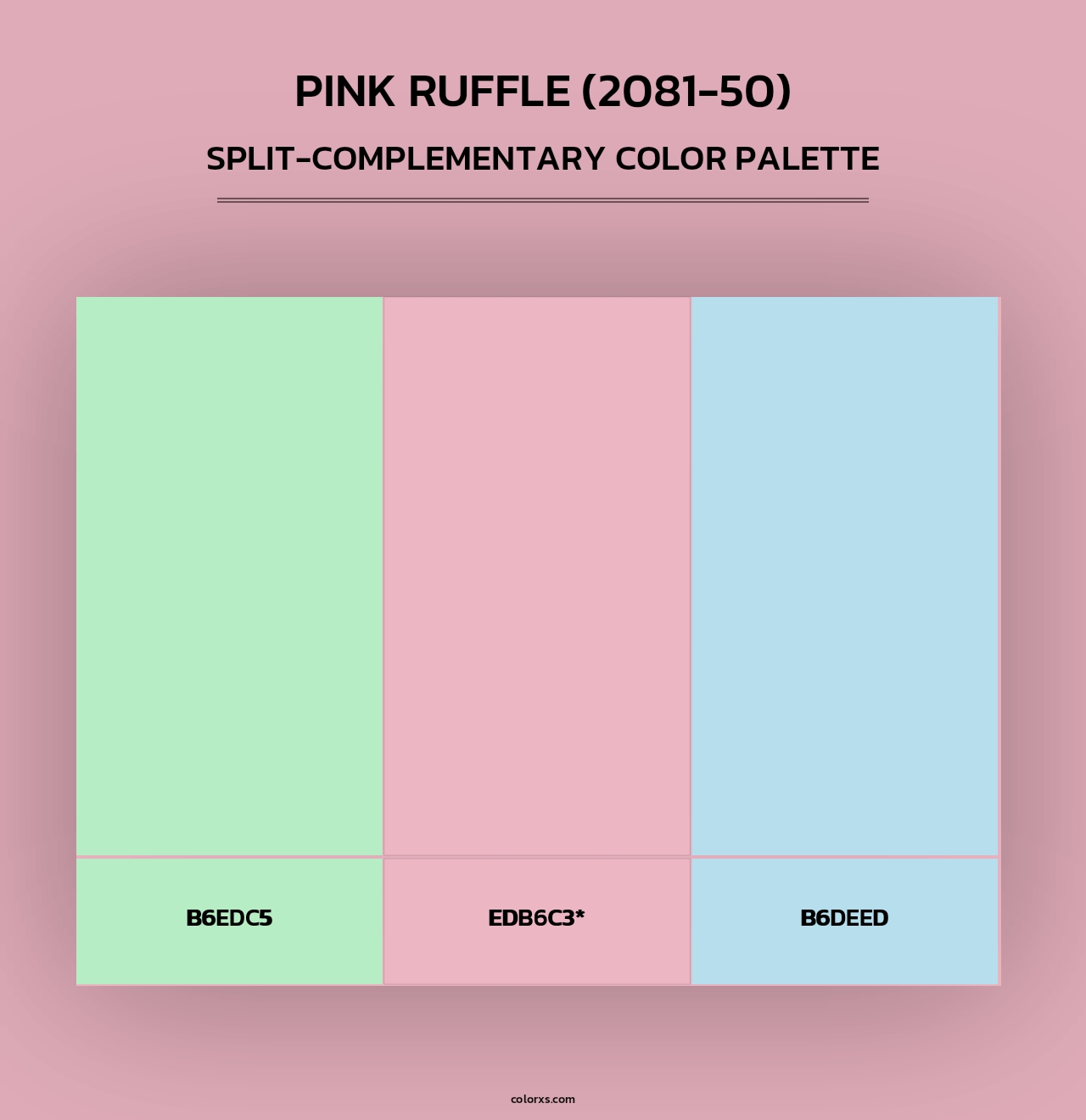 Pink Ruffle (2081-50) - Split-Complementary Color Palette