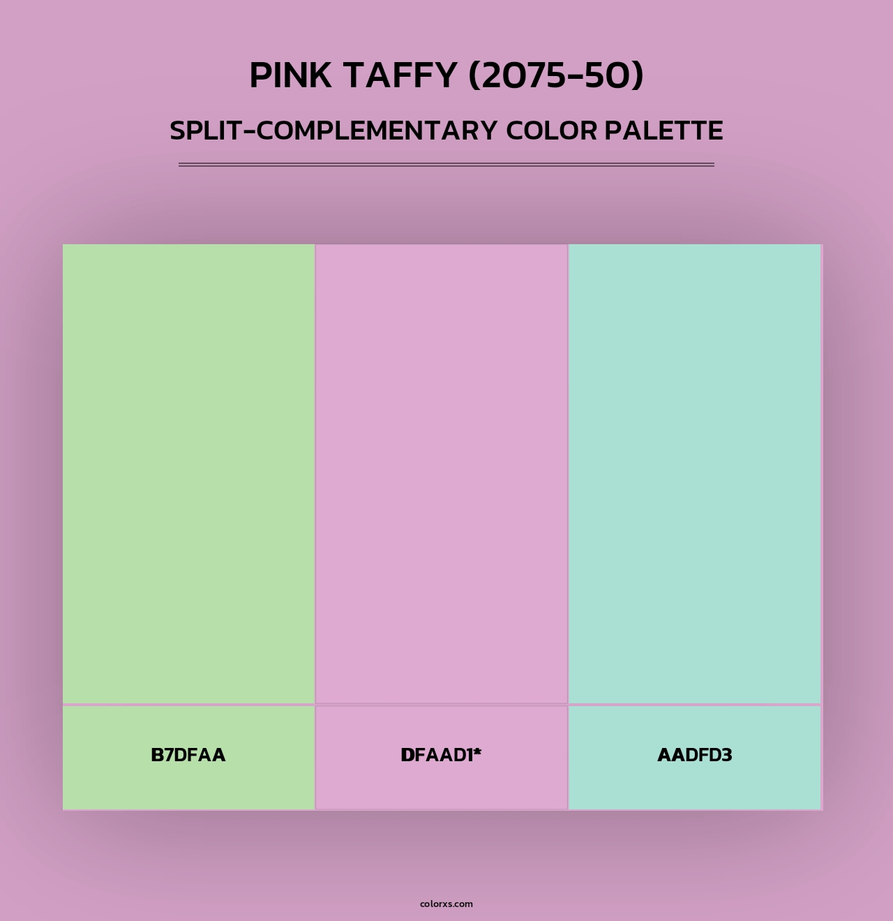 Pink Taffy (2075-50) - Split-Complementary Color Palette