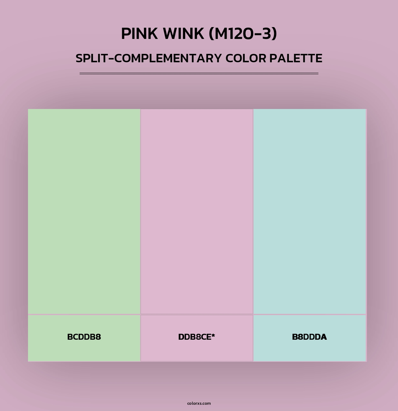 Pink Wink (M120-3) - Split-Complementary Color Palette