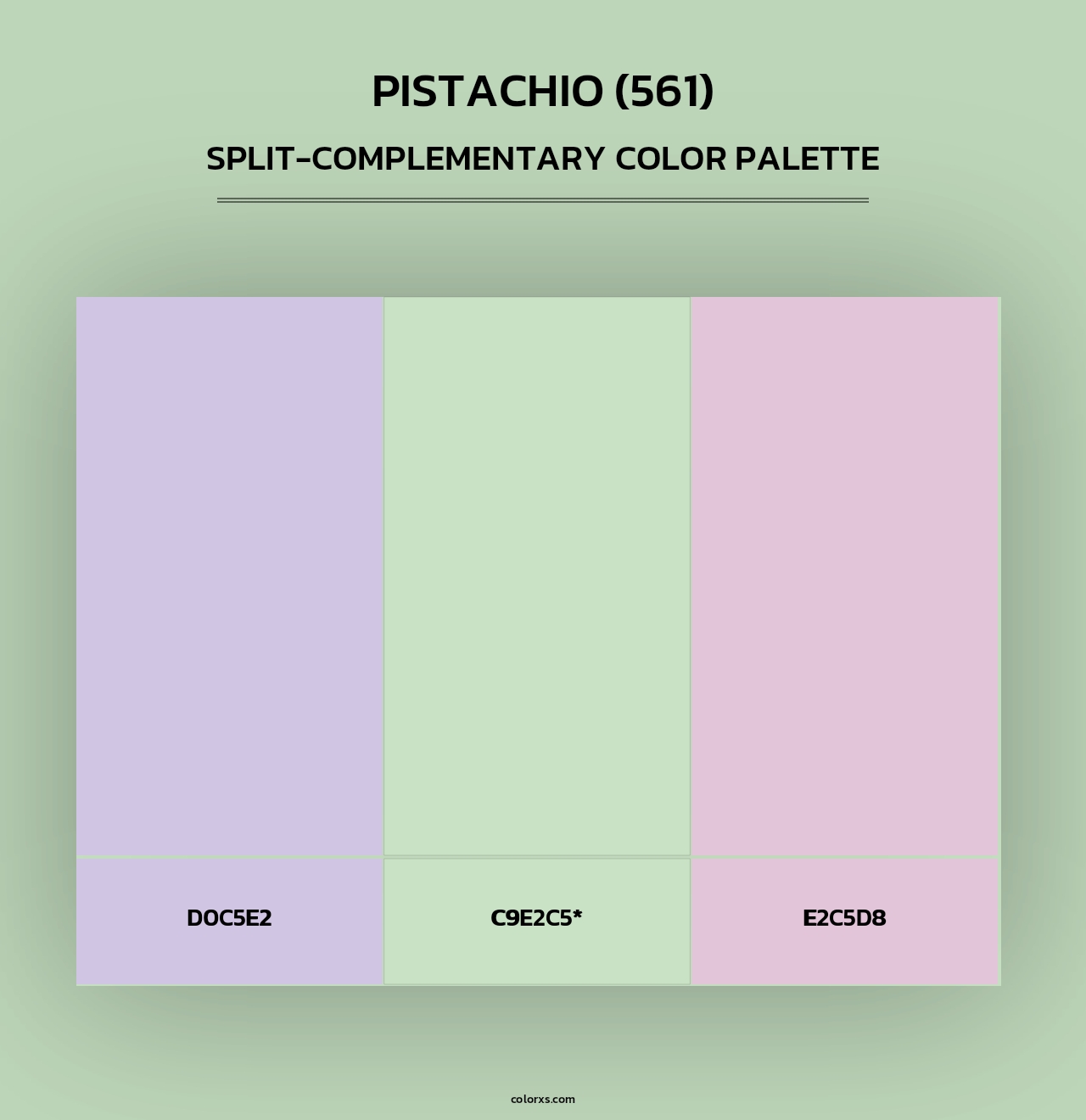 Pistachio (561) - Split-Complementary Color Palette