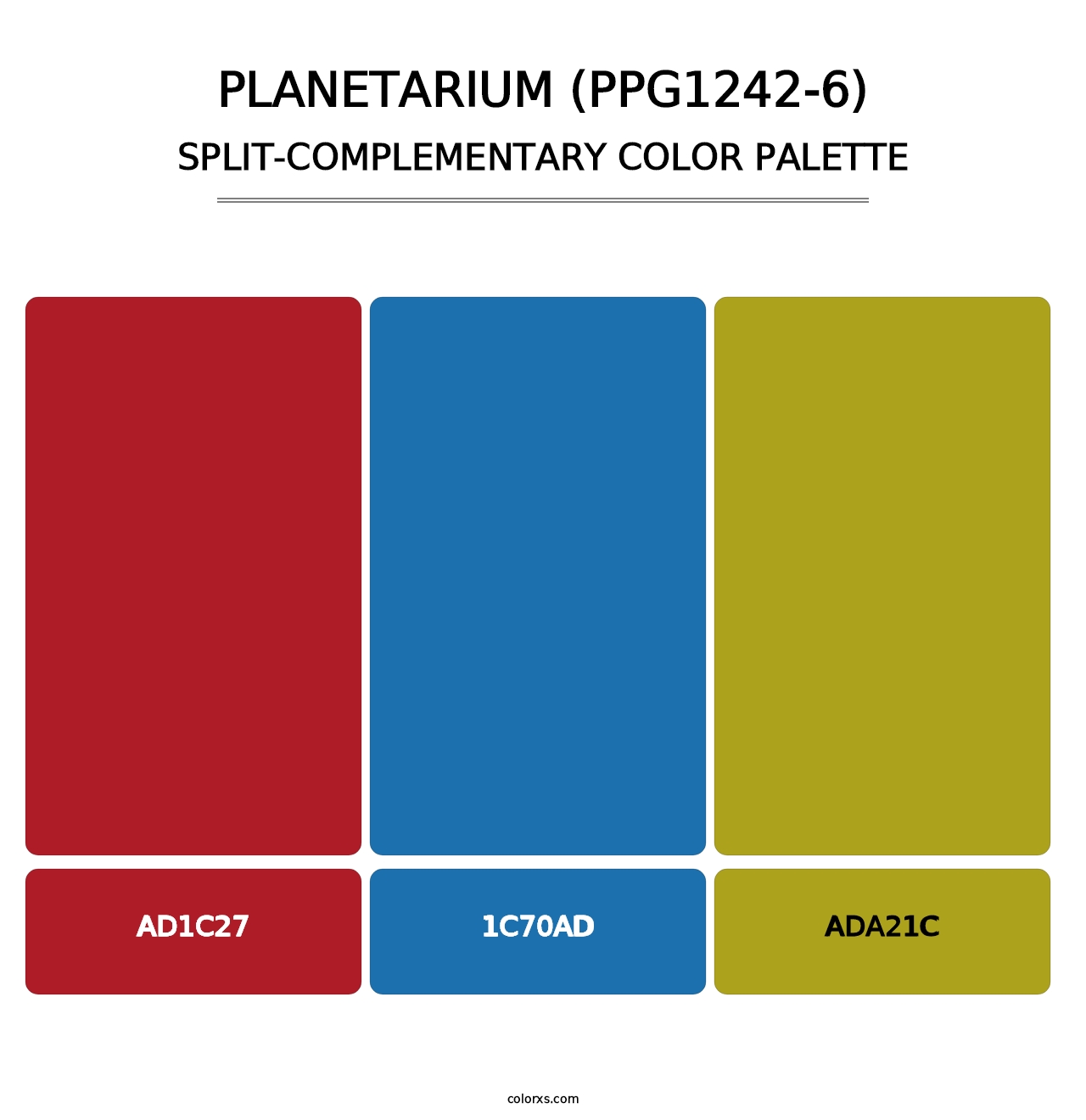Planetarium (PPG1242-6) - Split-Complementary Color Palette