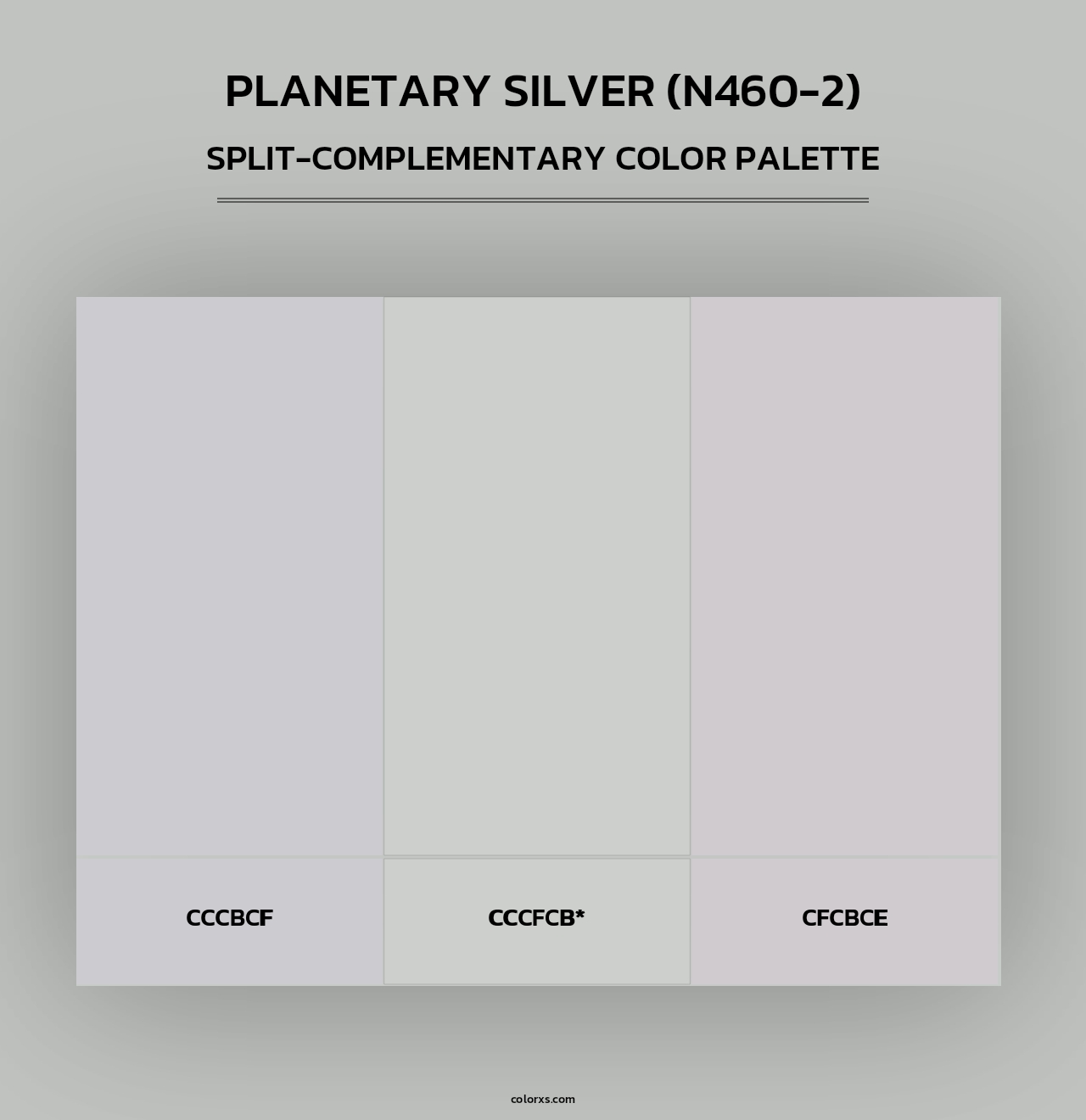 Planetary Silver (N460-2) - Split-Complementary Color Palette