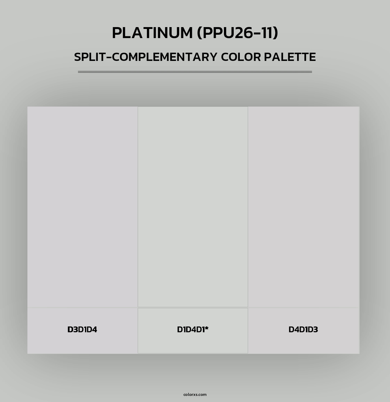 Platinum (PPU26-11) - Split-Complementary Color Palette