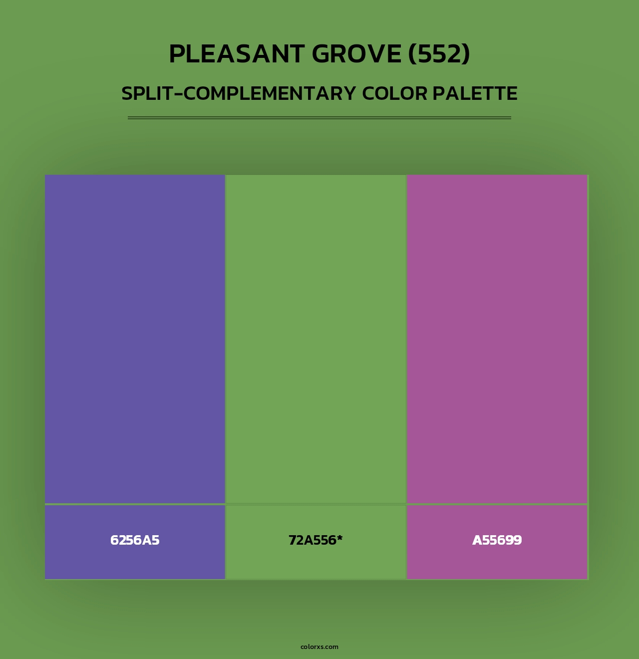 Pleasant Grove (552) - Split-Complementary Color Palette