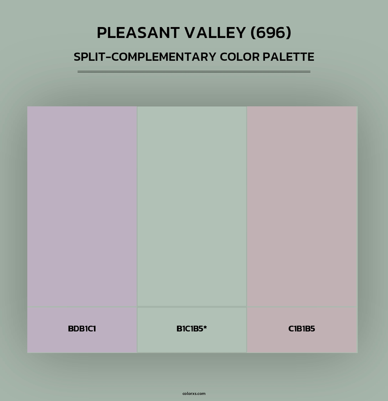 Pleasant Valley (696) - Split-Complementary Color Palette