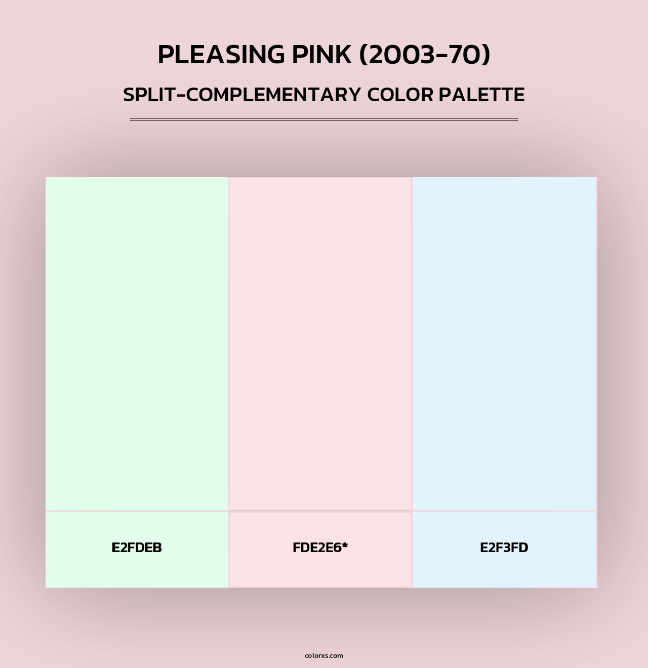 Pleasing Pink (2003-70) - Split-Complementary Color Palette