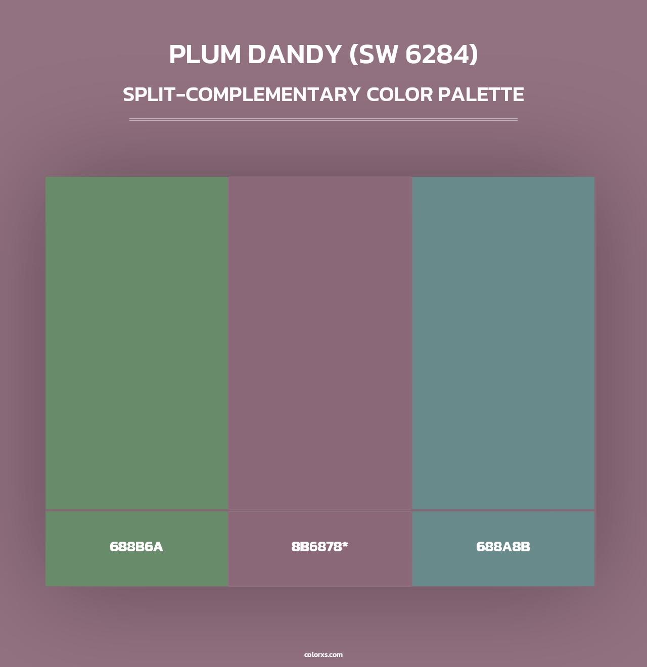 Plum Dandy (SW 6284) - Split-Complementary Color Palette