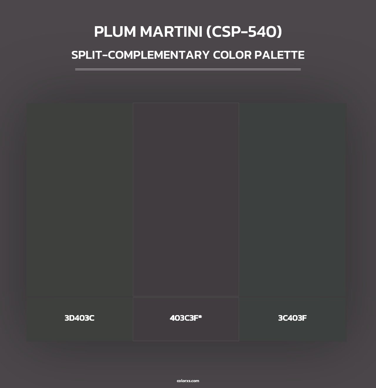 Plum Martini (CSP-540) - Split-Complementary Color Palette