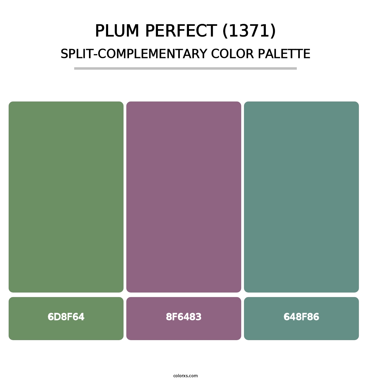 Plum Perfect (1371) - Split-Complementary Color Palette