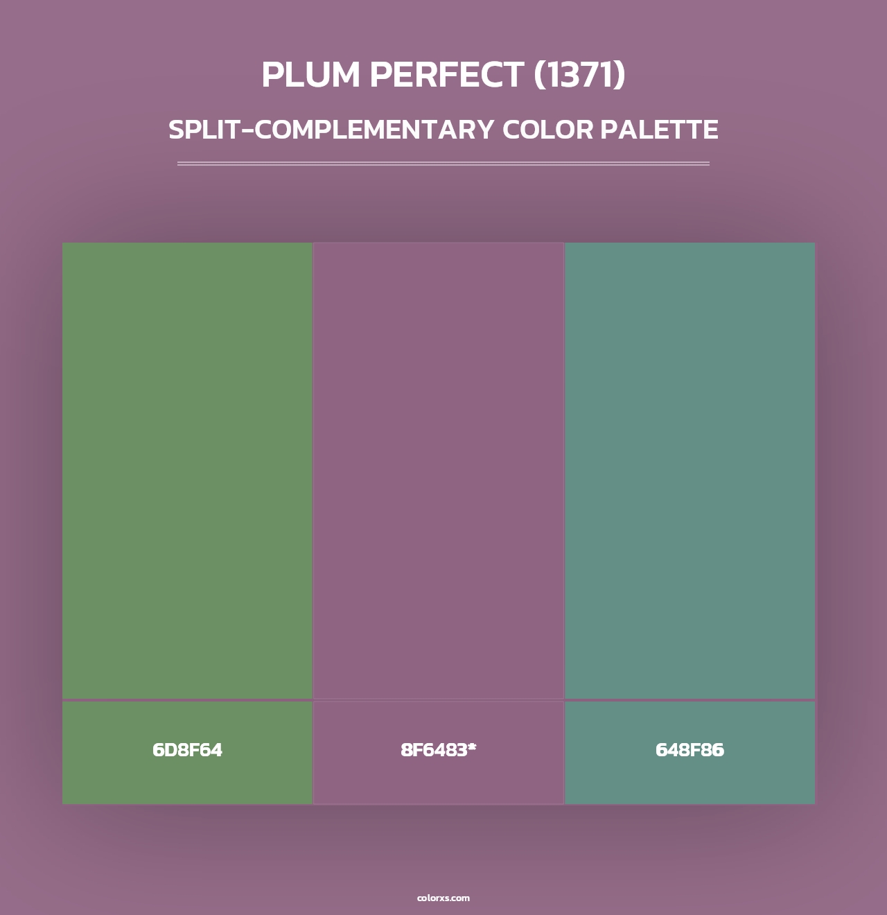 Plum Perfect (1371) - Split-Complementary Color Palette